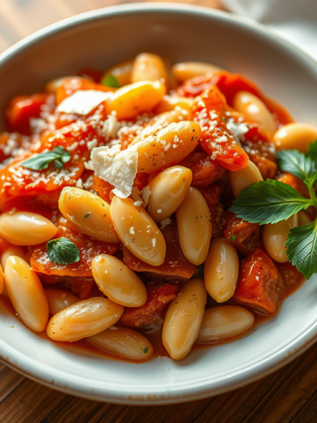 weiße bohnen arrabiata oder napoli